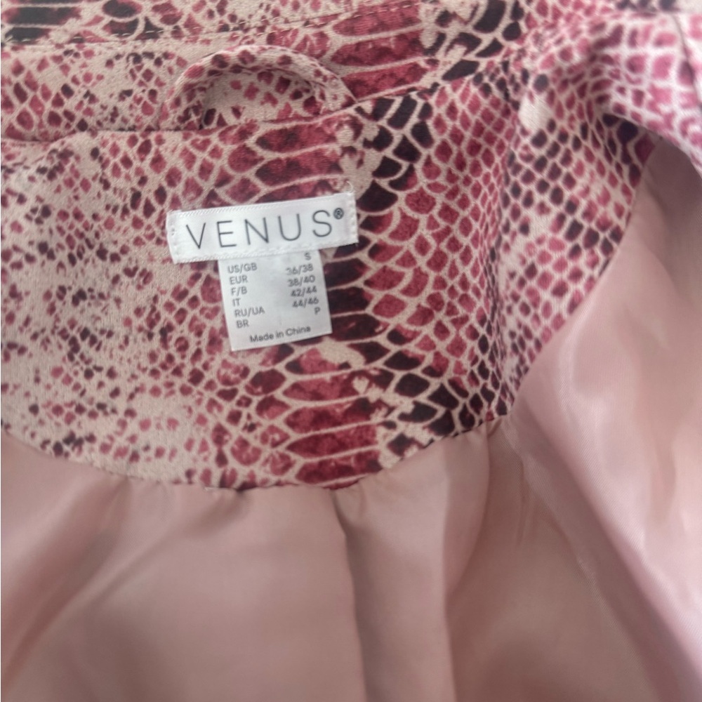 VENUS Pink and Black Snake Print Blazer - Picture 8 of 10